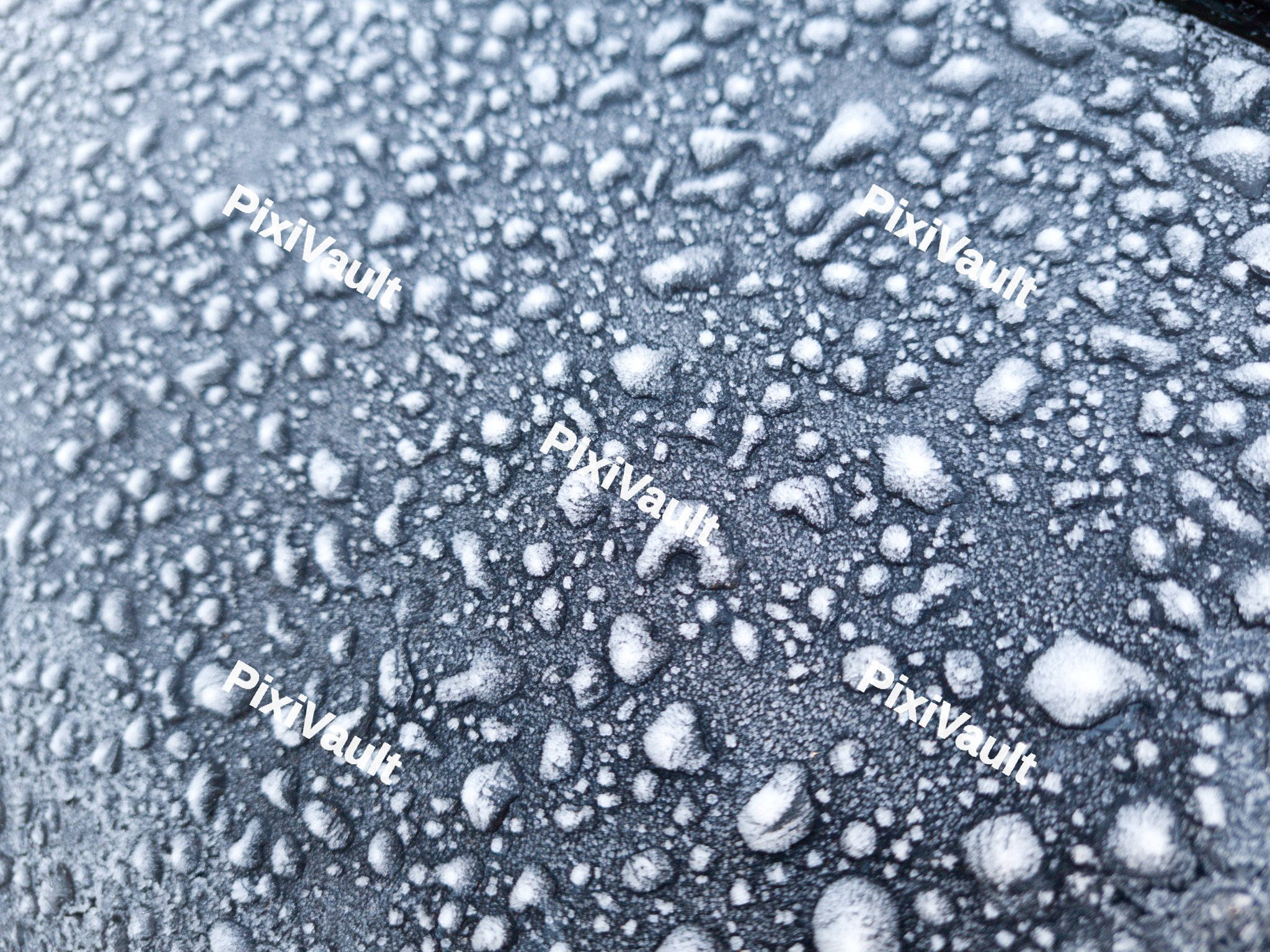 Frozen water drops